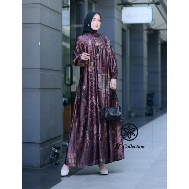 New gamis silky brown premium