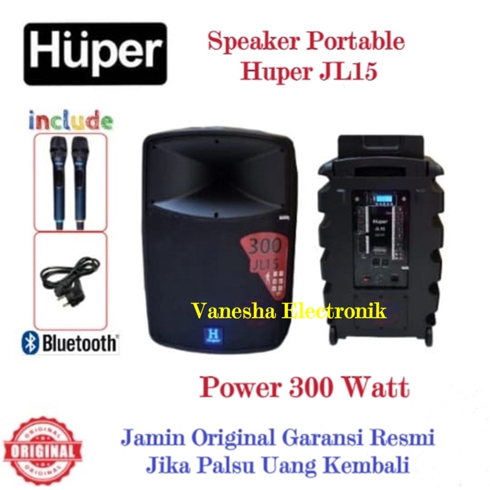 Speaker Portable HUPER JL15 / JL15 INCH ORIGINAL BLUETOOTH