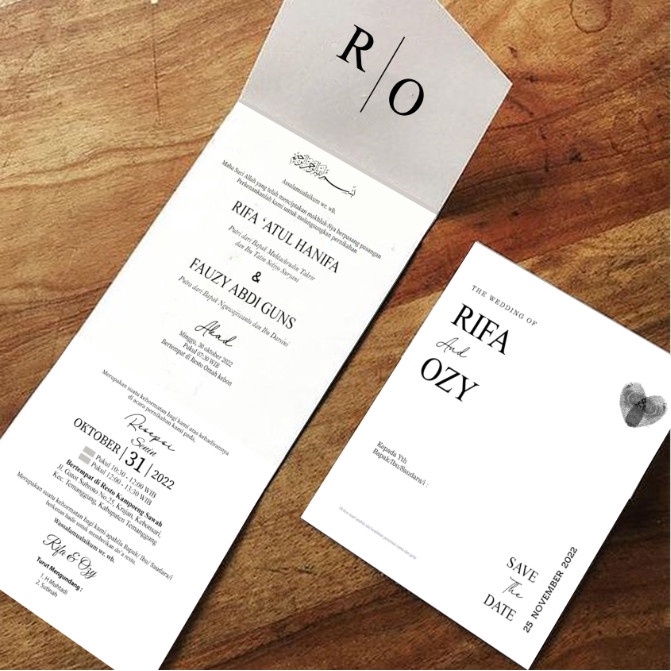 Undangan pernikahan unik dan elegan