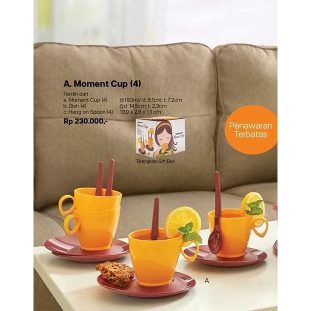 Minum Moment Cup Set Tupperware Gelas