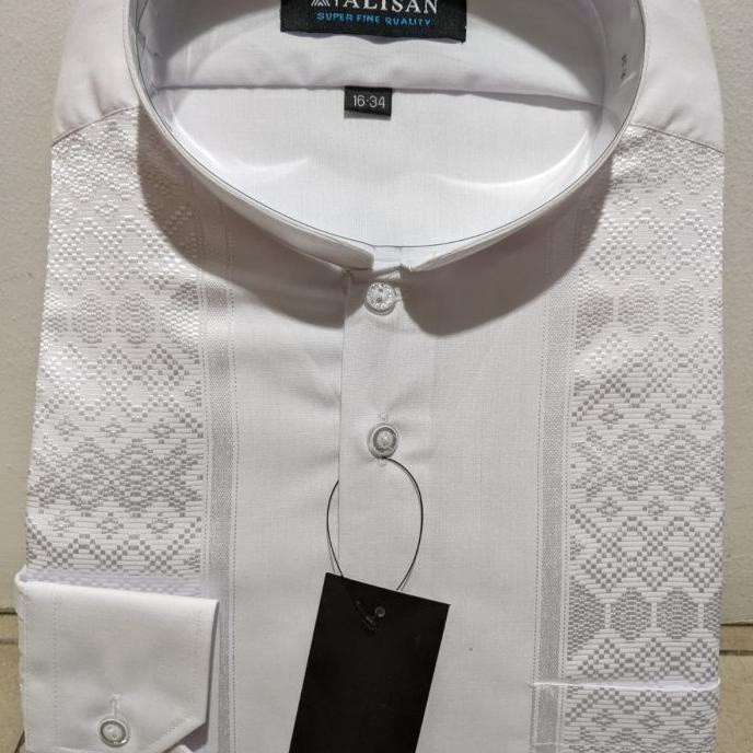 Discount Baju Koko ALISAN BORDIR lengan panjang TERMURAH (100%ORI) /BAJU KOKO PRIA/BAJU KOKO DEWASA/