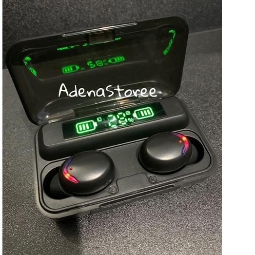 ← TWS Headset Bluetooth F9-5 LED Wireless Earphone Bass Handsfree Original Import ✺