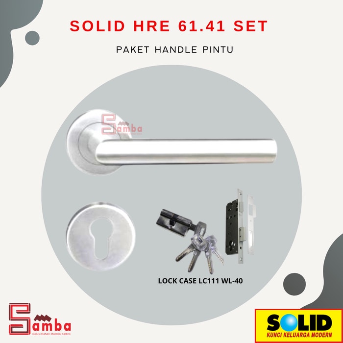 /////] SOLID HRE 61.41 PAKET GAGANG PINTU SET [HRE61.41] PAKET HANDLE PINTU