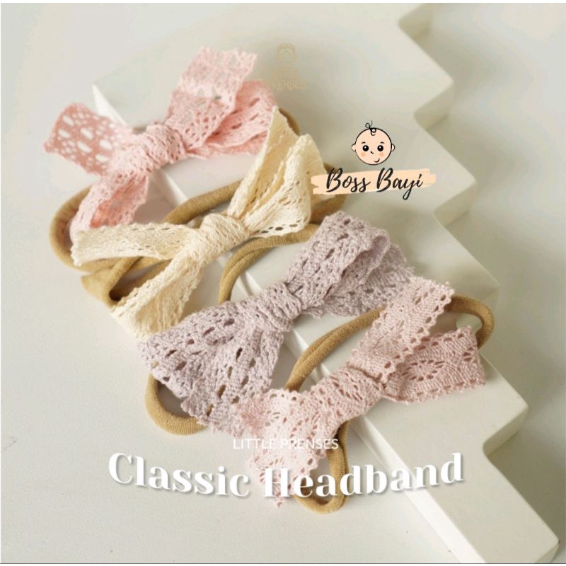 LITTLE PRENSES - CLASSIC Headband /Bandana Bando Bayi Anak Perempuan