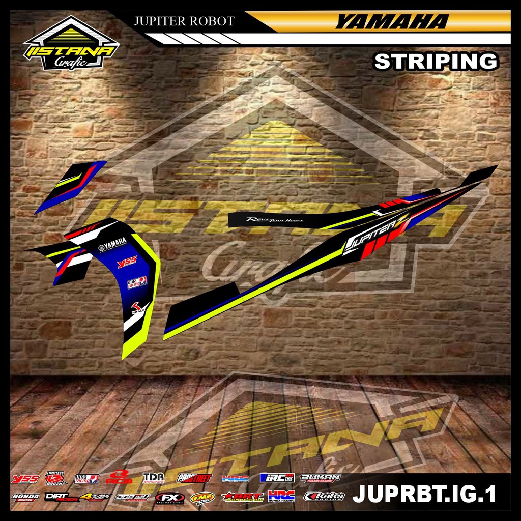 Sticker Striping JUPITER ROBOT - Sticker Striping Variasi Motor JUPITER ROBOT MotifE. JUPRBT.IG.1