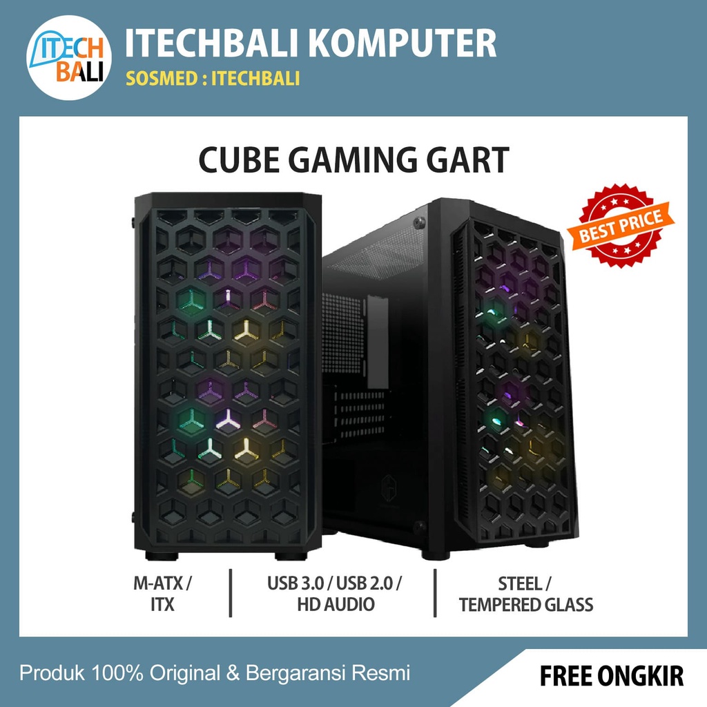 Casing Cube Gaming GART M-ATX | ITECHBALI