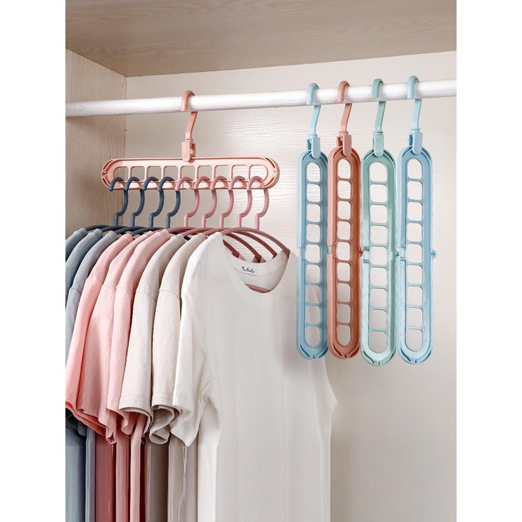 Gantungan Baju 9 Lubang (PTM) / Gantungan Baju 9in1 / Hanger Pakaian / Magic Hanger Ajaib 9in1