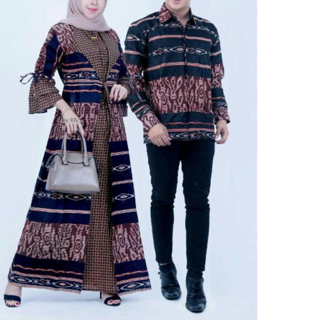 ● Gamis Couple Sarimbit Suami Istri Murah Pasangan Muslim Couple Baju Gamis Batik Jazzy Ori Pekalongan ○