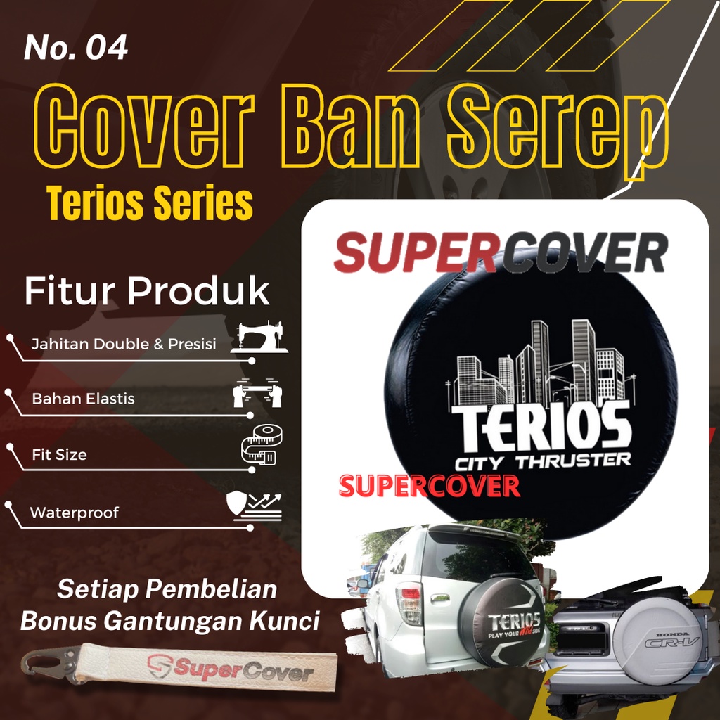 Sarung Ban Serep Daihatsu Terios Cover Ban Serep Kulit Sintetis Daihatsu Terios 04 Penutup Pelindung