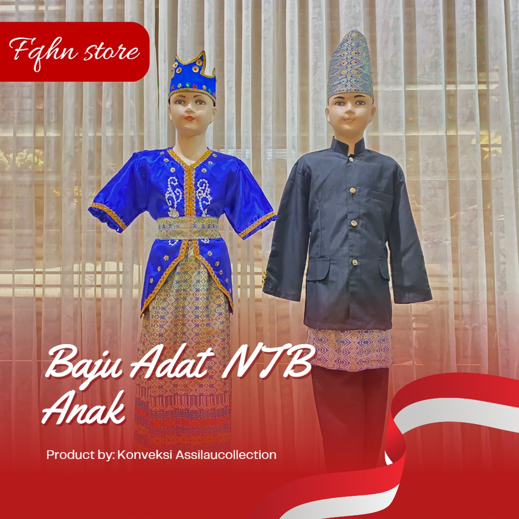 Baju Adat Anak NTB satuan (Laki/Cewek)