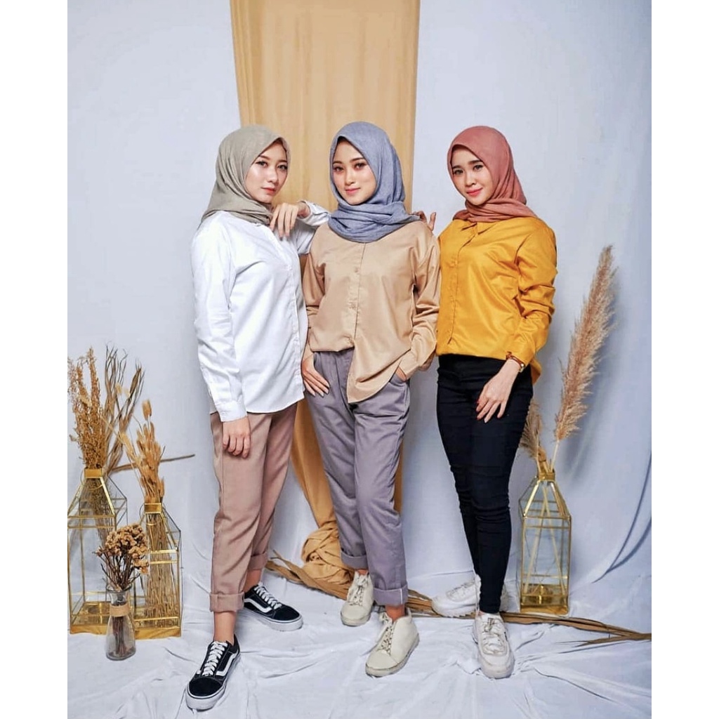 KEMEJA POLOS WANITA/ KEMEJA TOYOBO WANITA