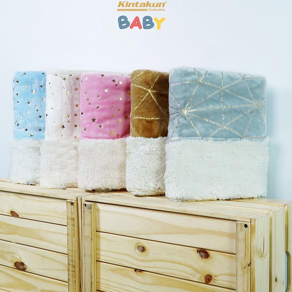 STOK TERBATAS Kintakun Sherpa Foil Selimut Bayi 76 x 102 cm