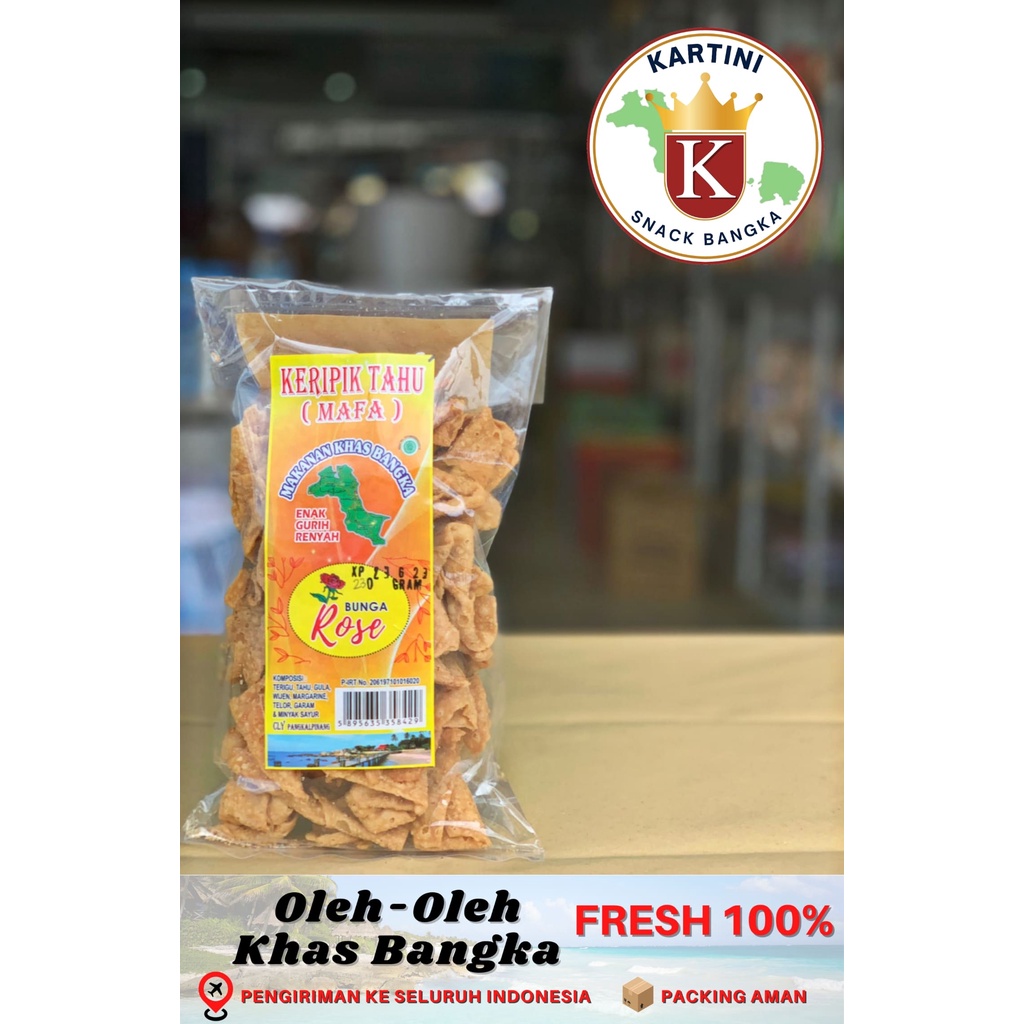 

Keripik Tahu / Mafa Cap Rose Khas Bangka