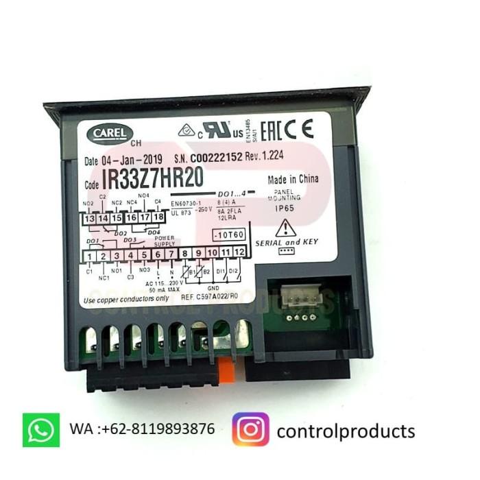 THERMOSTAT IR33Z7HR20 4 RELAY, 230V Carel