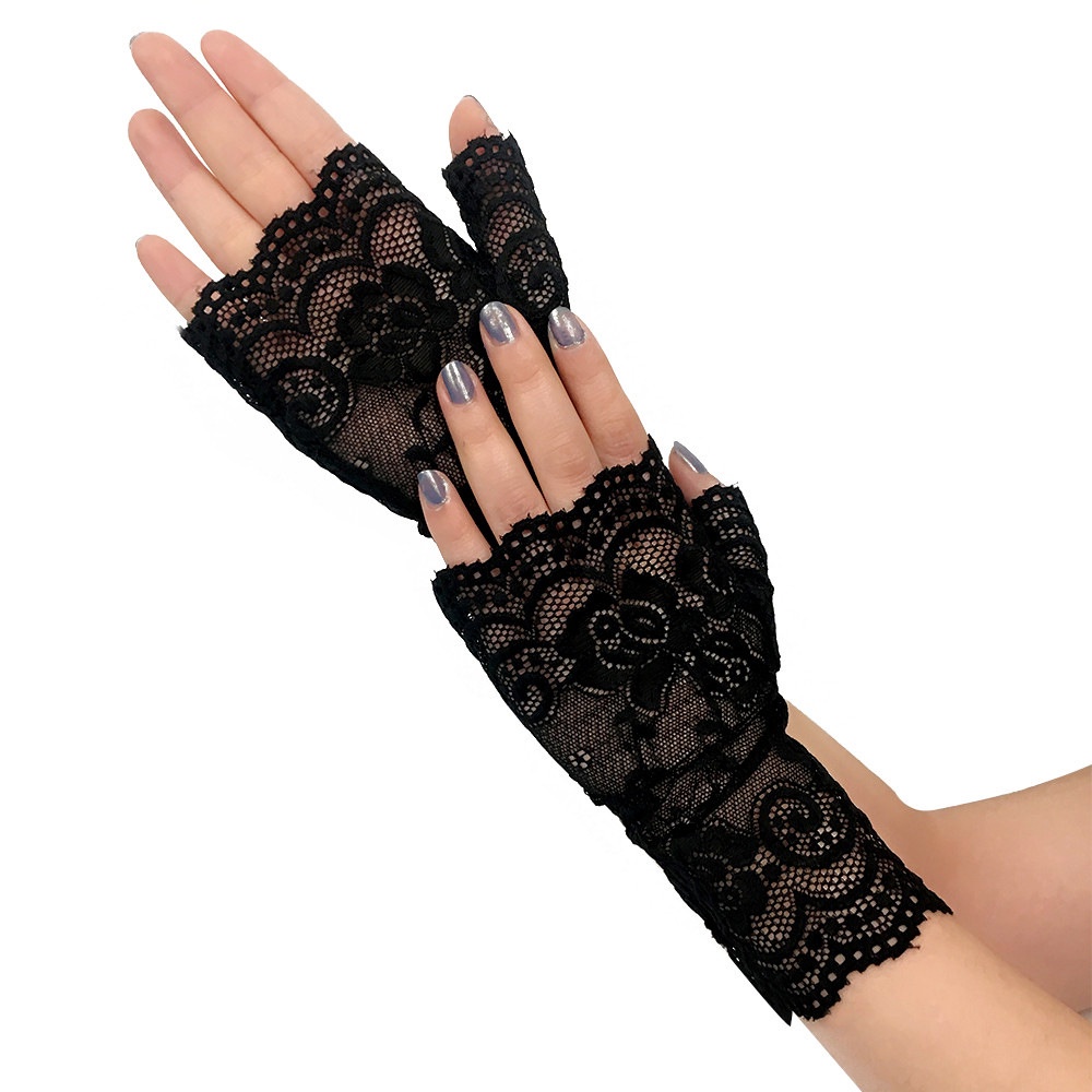 LTX-13 sarung tangan half finger lace glove gloves wedding pernikahan nikah renda lolita