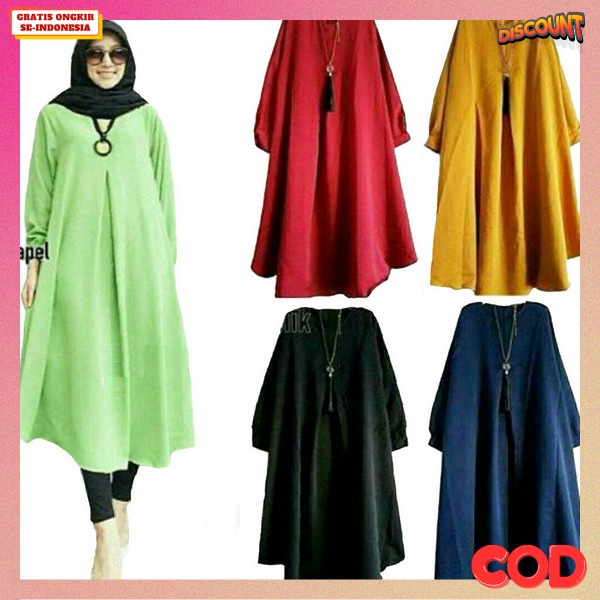 Baju Atasan Wnita Tonic Tunika Kerja Terbaru Bj Tunic Kantor Bju Thunik Kerja Kuliah Tunik Wanita Te