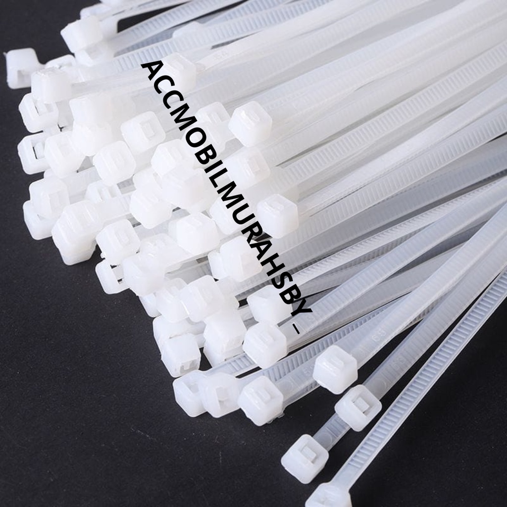 Kabel Tie / Kabel Ties / Cable Tie 2.5x150 MM / 2.5x200 MM / 2.5x250 MM PUTIH 1 Pack ISI 100PCS