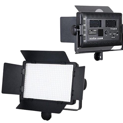 Godox LED500C Bi-Color LED Video Light + Kingma Battery Charger NP-F970