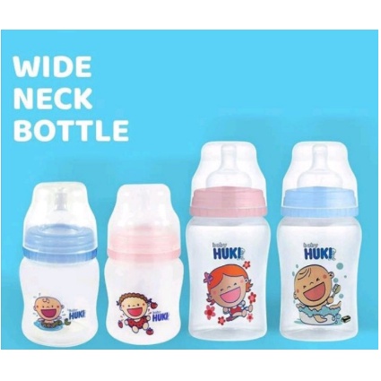 Huki Botol Susu Wide Neck PP Bottle Botol Wideneck Bottle PP / Botol Susu Bayi Wideneck 140ml 230ml