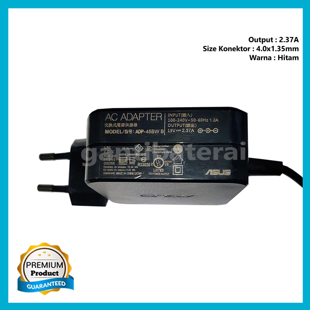 Adaptor Charger Asus A509MA A509M A509MA 2.37a 4.0x1.35mm