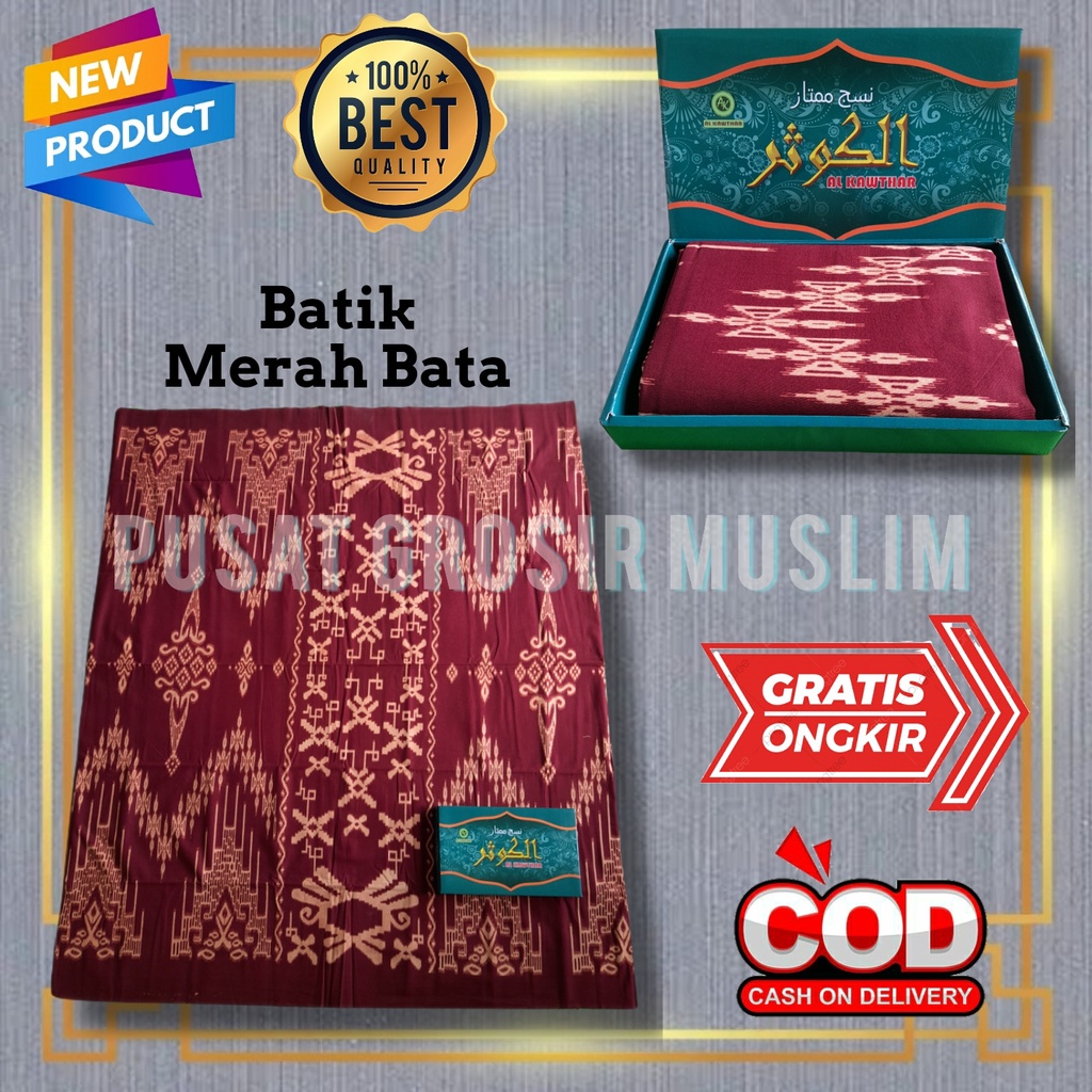 Sarung Printing Batik Al Kawthar / Sarung Batik Terbaru / Sarung Dewasa Motif Batik