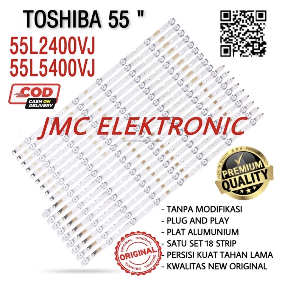 BACKLIGHT TV LED TOSHIBA 55 INCH 55L2400VJ 55L5400VJ 55L2400 55L5400 LAMPU BL 55L