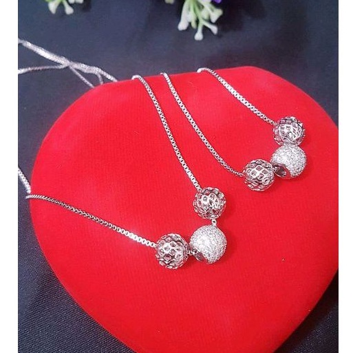 Kalung Xuping Silver Permata bulat 6103