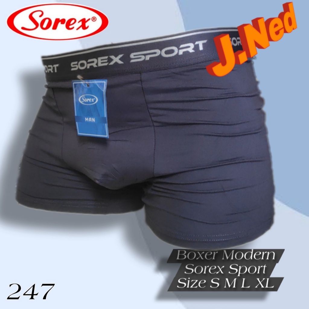 J247D - CELANA DALAM BOXER PRIA SOREX SIZE S - XL  PER BOX ISI 2 PCS