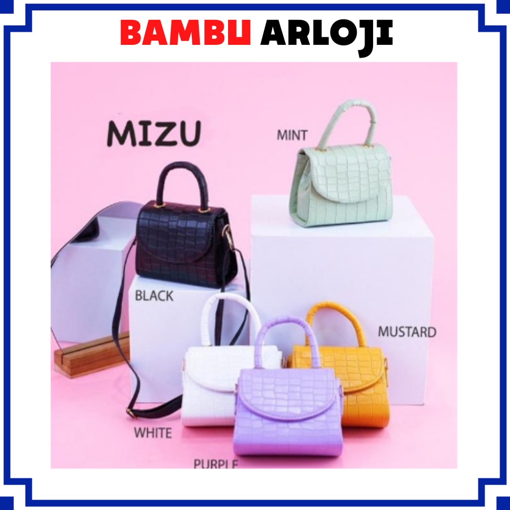 BAJ TAS SELEMPANG WANITA MIZU CROCO HANDLE + SELEMPANG BAG Tas Selempang Wanita SHOULDER BAG MIZU TF006