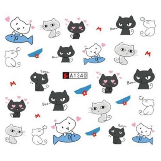 Cute Cartoon Characters Kumamon Bear Sponge Bob Squarepants Pokemon Bear Love Heart Water Decal Nail