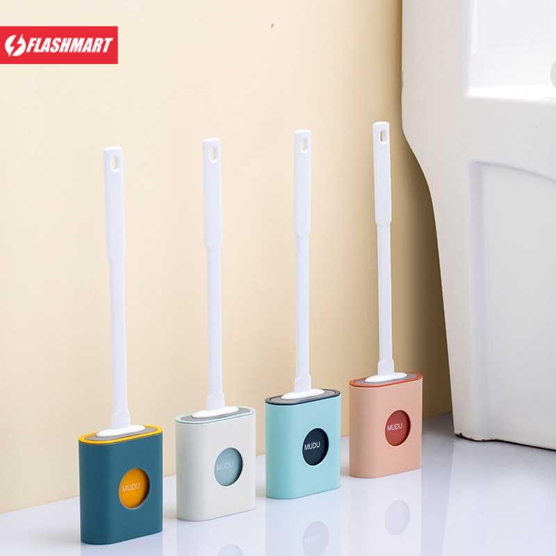 Flashmart MUDU Sikat Toilet WC Brush with Quick Drying Holder Base - KT-909