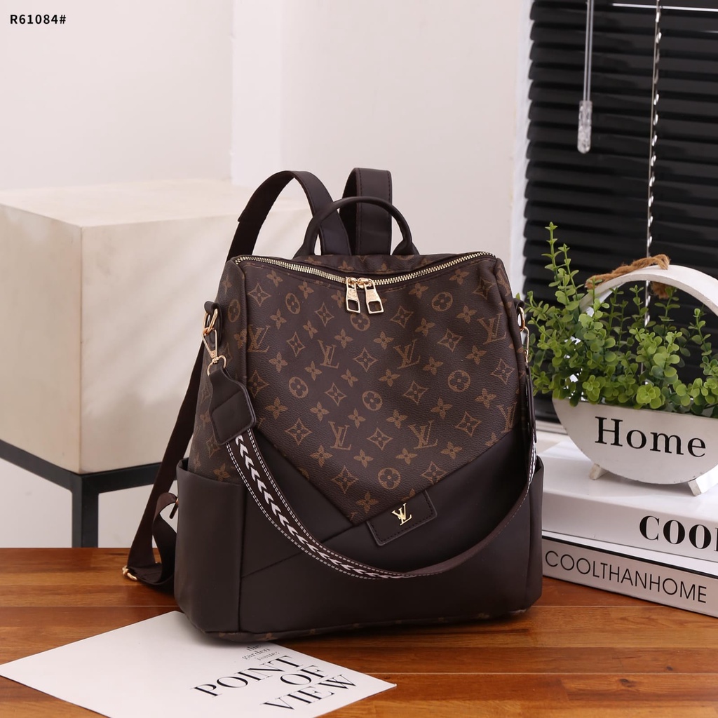 BAG Mono With Leather Backpack GHW R61084 R68847