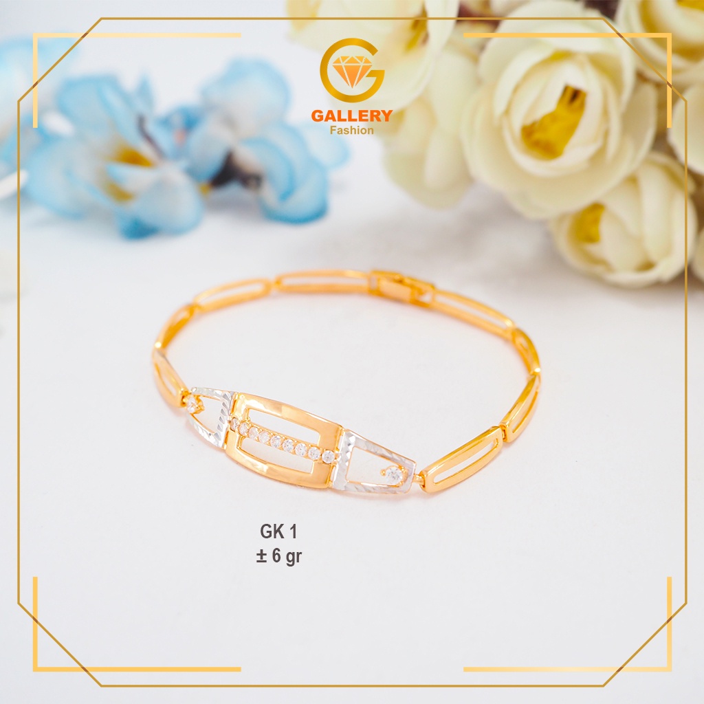 GELANG EMAS ASLI KADAR 6K DAN GOLD 8K KODE GK 1 MODEL JAM TANGAN
