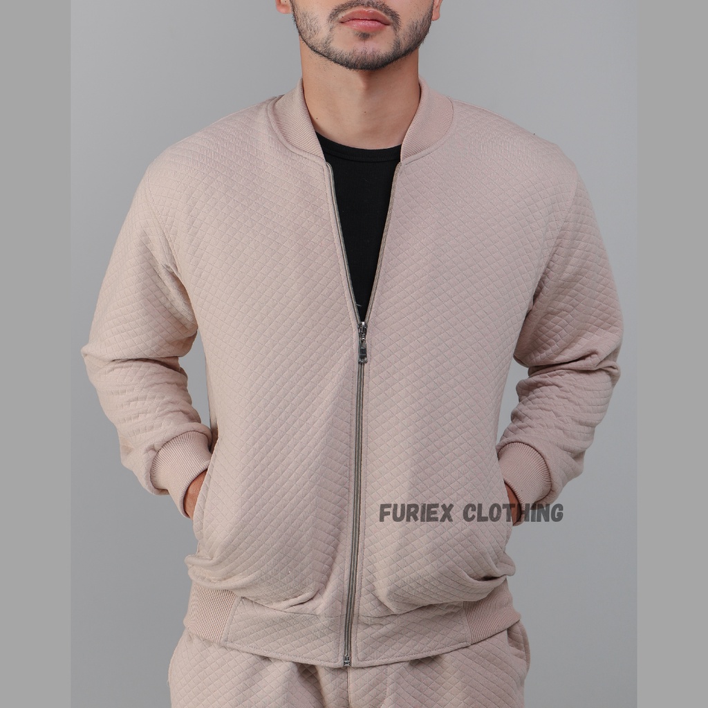 Jaket bomber comfy Jaket pria jaket comfy beige