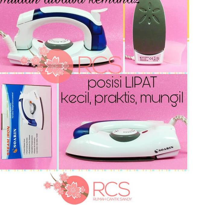 ✭ [ SOARIN ] Setrika Baju Uap Soarin STRIKA LIPAT MINI / Portable ➨