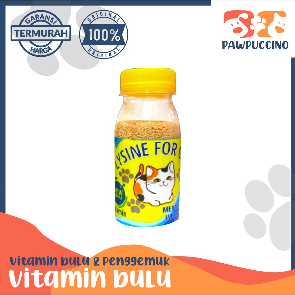 VITAMIN PENGGEMUK DAN BULU KUCING LYSINE,PENAMBAH NAFSU MAKAN