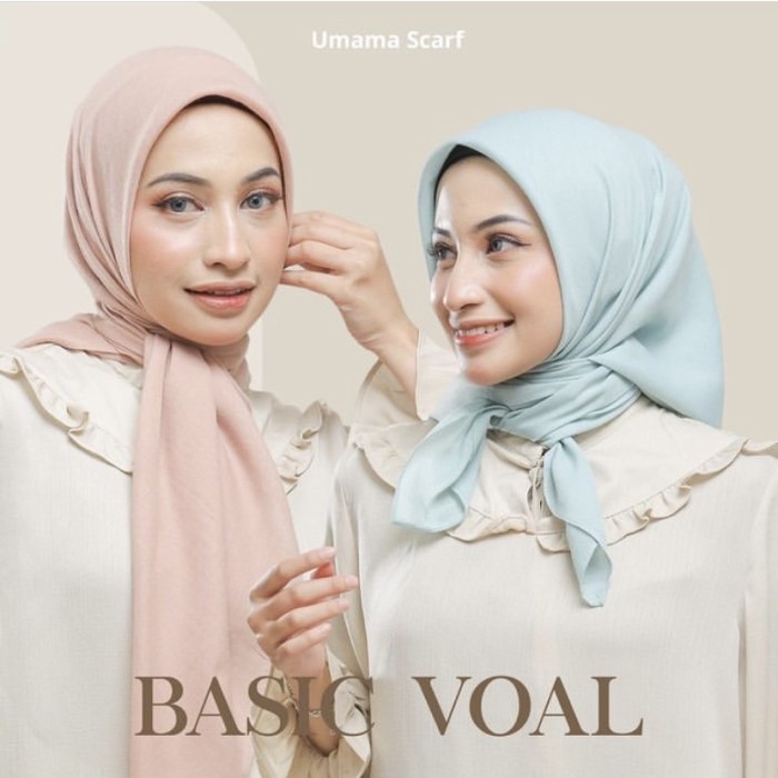 elzata hijab hijab segi empat Kerudung Umama Basic Voal Polos Segi Empat Hijab Jilbab L1Q7