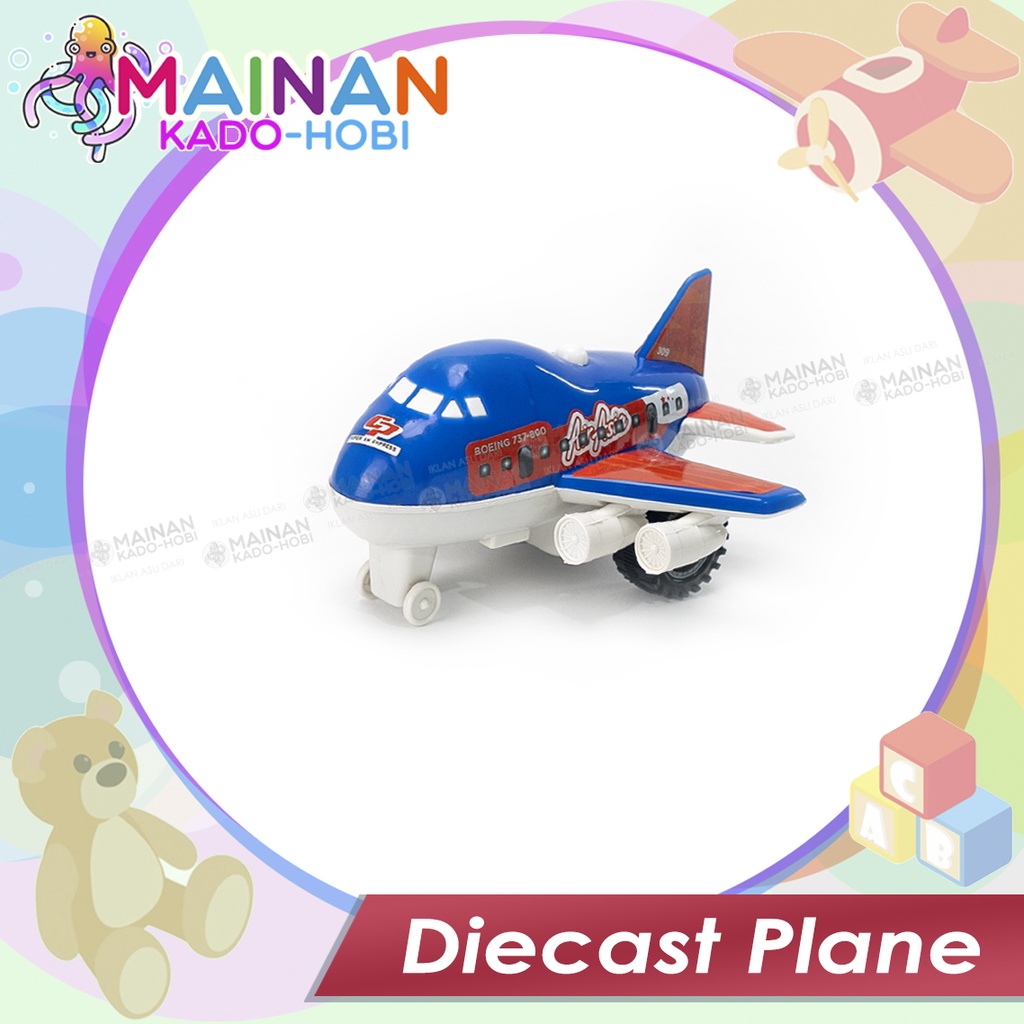 KADO MAINAN ANAK MINIATUR DIECAST KENDARAAN AIR BUS PESAWAT TERBANG