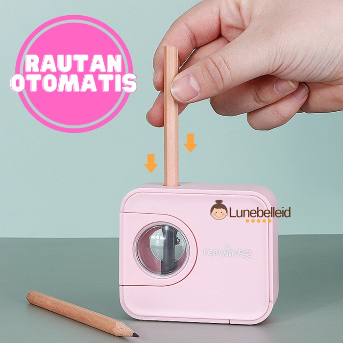 

Terlaris Tenwin Automatic Pencil Sharpener / Rautan Pensil Otomatis