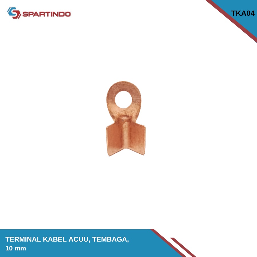 Terminal Skun Kabel Aki 10 mm (1 Pack) [10 pcs] Sekun Mata Ayam Tembaga skun massa masa ring bulat s