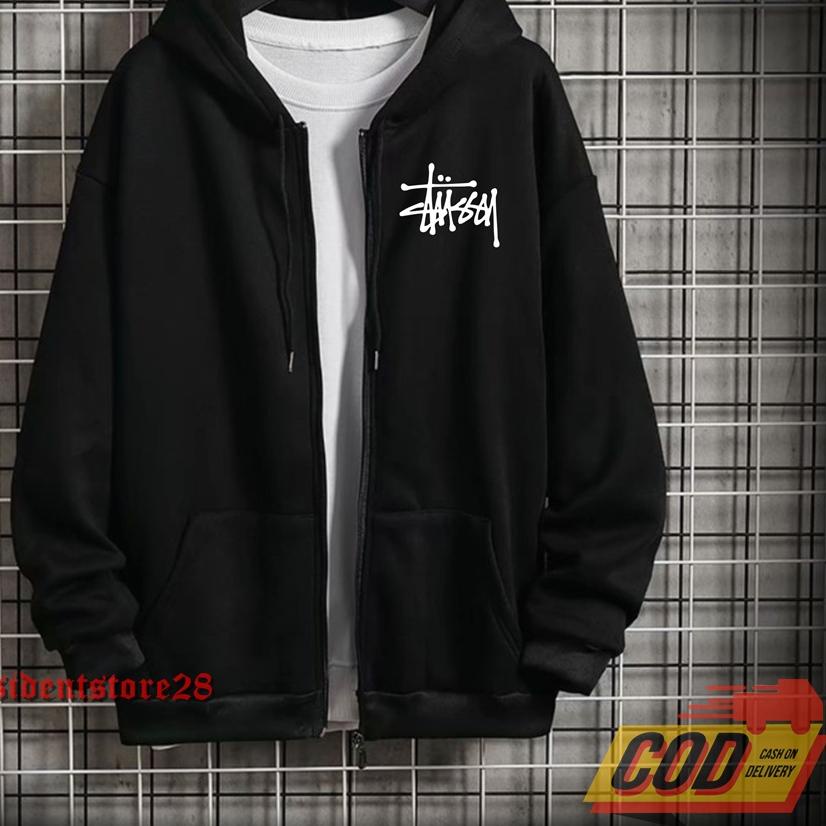 ✥ ZIPPER STUSSY / HOODIE STUSSY / HOODIE DISTRO STUSSY / HOODIE JUMPER / JAKET HOODIE / ZIPPER KUPLU