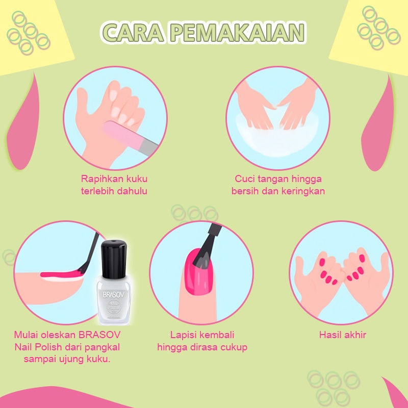 [BPOM] BRASOV NAIL POLISH Assorted Colours | Kutek warna Mix Campur , Nude dan Glitter