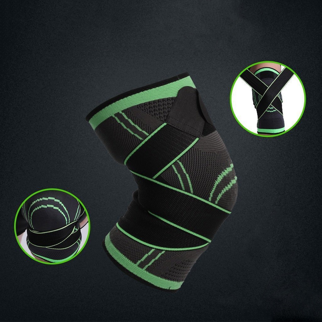 1PC Fits Knee Pads Knee Support Wrap Compression Pad Brace Pelindung Lutut Gym Protective Knee Support Deker Pelindung Pengaman Lutut Siku Olahraga Kneepad Anti Cidera Breathable Knee Protector Gym Compression Pad Elastis