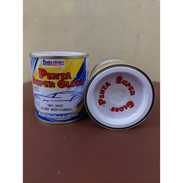 CAT PENTA SUPER GLOSS FLUORESCENT WHITE -STABILO PUTIH -200 GRAM - DUCO OTOMOTIF