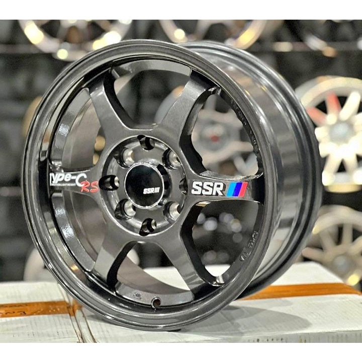 velg racing SSR type C Ring 14 pcd 4x100/114 velg mobil brio agya ayla