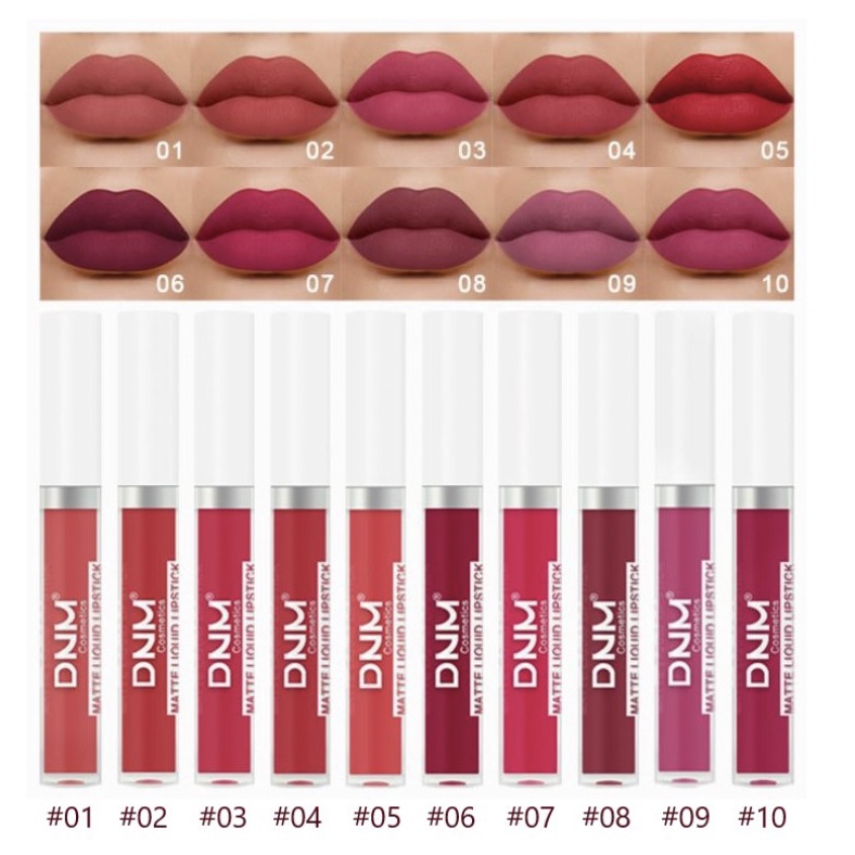 DNM Liquid Lipstik Matte Lipstick Long Lasting Matte 19 Colour Tahan Lama LA082