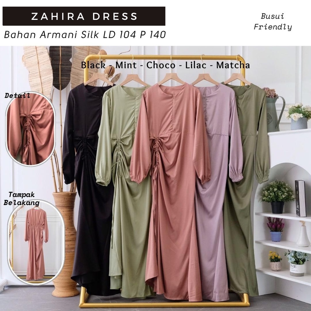 DRESS PREMIUM LEBARAN / DRES PESTA / DRESS SERUT BAHAN SILK MEWAH / DRESS BUSUI / ZAHIRA DRESS DEEWIDIY