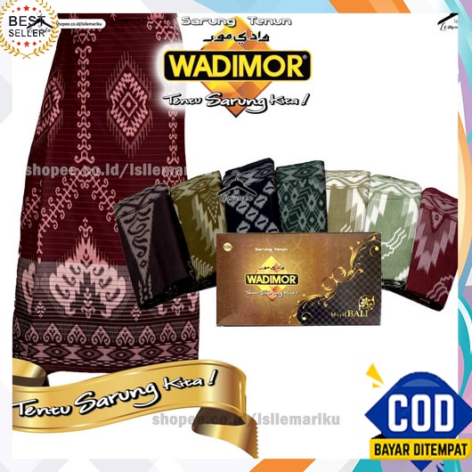 Sarung Celana Dewasa Wadimor Motif Garis Kotak Sarung Tenun Wadimor Motif Baliku - Sarung Laki
