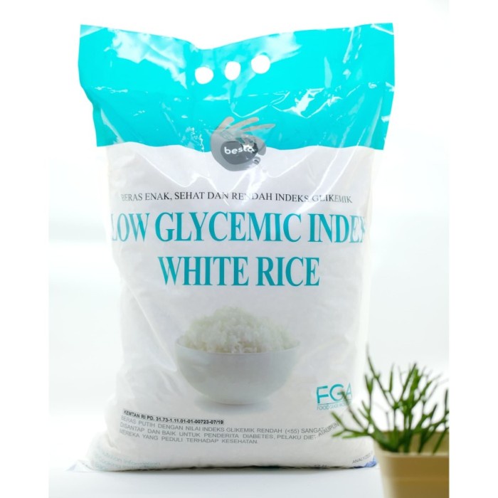 

[Bisa COD] 5Kg Beras Diabetes premium organik - Beras Low GI Rice - Diabetic Rice