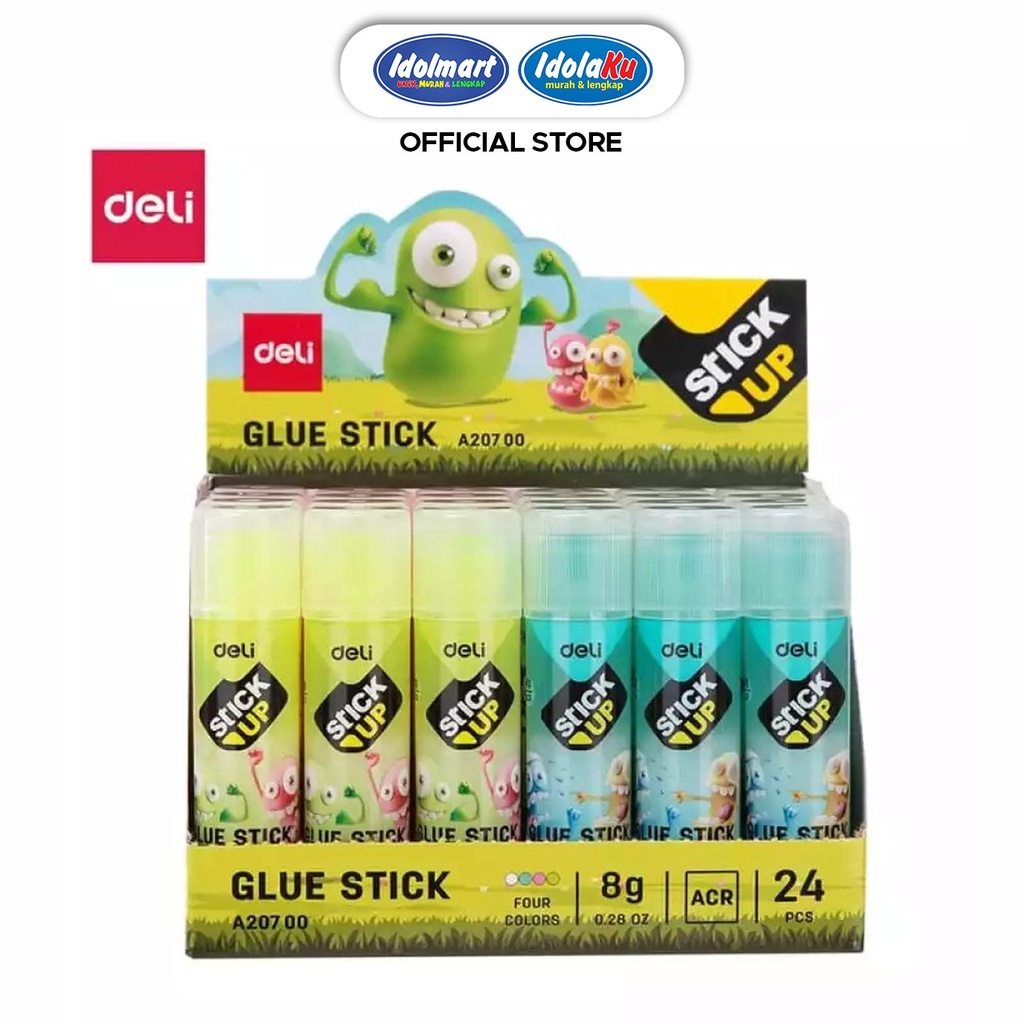 IDOLMART Deli Lem Stik Gel Warna Transparan tidak beracun EA20700 Deli Surabaya